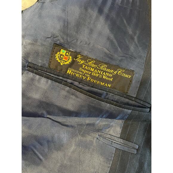 Hickey Freeman 42 R NEW Loro Piana Mens Wool Blue Pinstripe Sports Jacket Blazer - Picture 6 of 10